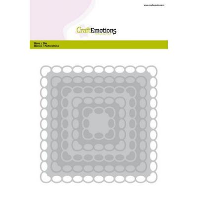 CraftEmotions Stanzschablonen - Quadrate Scalop XL